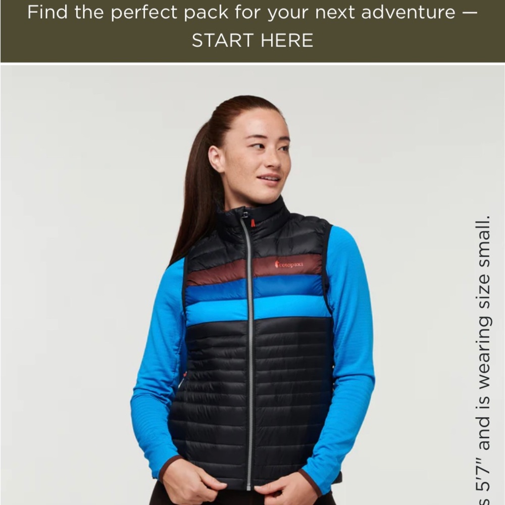 COPY - Cotopaxi Fuego down vest size Med